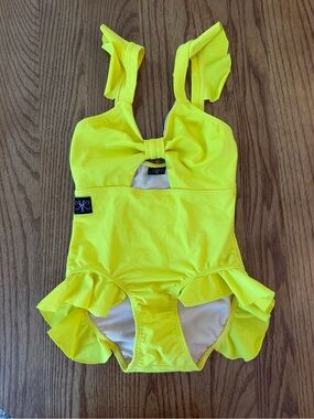 Kandi Kouture - Bright Yellow Ruffle One-Piece